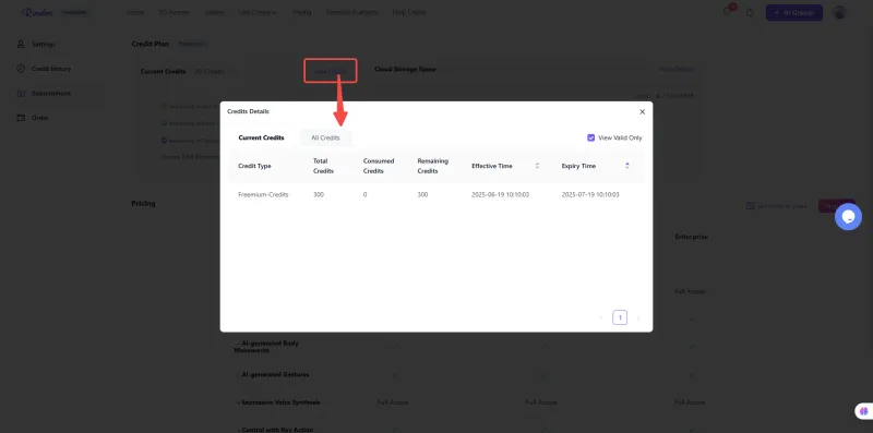 Credits_view_details