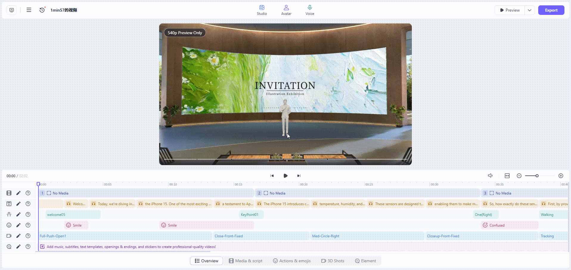 Scene Preview in 3D Generation